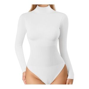 Long Sleeve Bodysuit Thong Shape-wear, Medium